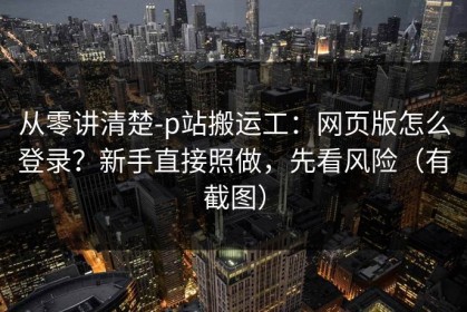 从零讲清楚-p站搬运工：网页版怎么登录？新手直接照做，先看风险（有截图）