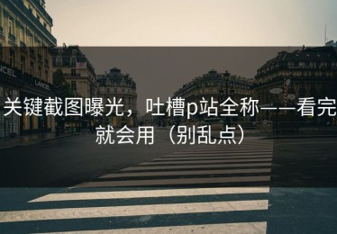 关键截图曝光，吐槽p站全称——看完就会用（别乱点）
