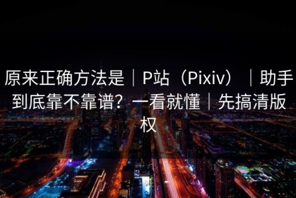 原来正确方法是｜P站（Pixiv）｜助手到底靠不靠谱？一看就懂｜先搞清版权
