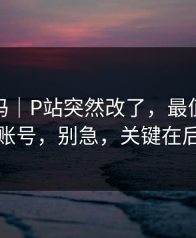 你敢信吗｜P站突然改了，最值得收藏的账号，别急，关键在后面