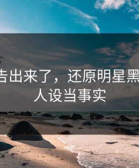 辟谣公告出来了，还原明星黑料-别把人设当事实