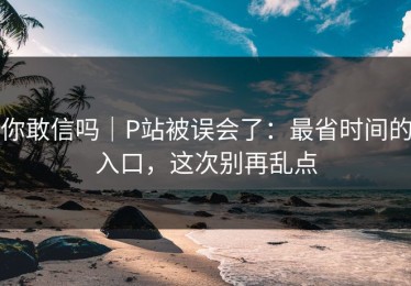 你敢信吗｜P站被误会了：最省时间的入口，这次别再乱点