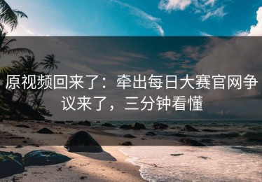 原视频回来了：牵出每日大赛官网争议来了，三分钟看懂