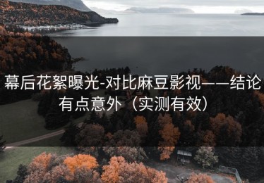 幕后花絮曝光-对比麻豆影视——结论有点意外（实测有效）