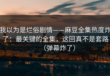 我以为是烂俗剧情——麻豆全集热度炸了：最关键的全集，这回真不是套路（弹幕炸了）