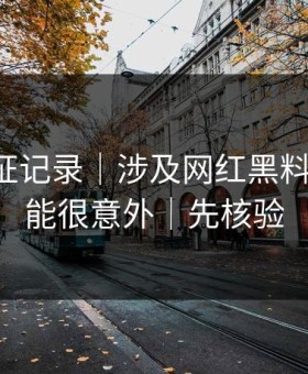 媒体查证记录｜涉及网红黑料-结论可能很意外｜先核验