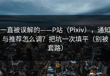 一直被误解的——P站（Pixiv），通知与推荐怎么调？把坑一次填平（别被套路）