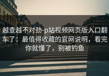 越查越不对劲-p站视频网页版入口翻车了：最值得收藏的官网说明，看完你就懂了，别被钓鱼