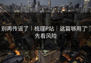 别再传谣了｜梳理P站｜这篇够用了｜先看风险