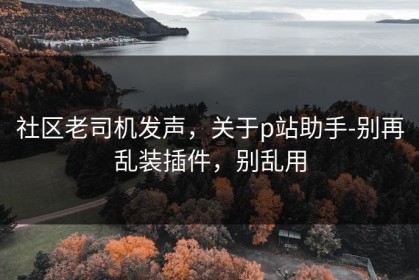 社区老司机发声，关于p站助手-别再乱装插件，别乱用