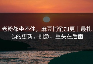 老粉都坐不住，麻豆悄悄加更｜最扎心的更新，别急，重头在后面