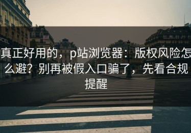 真正好用的，p站浏览器：版权风险怎么避？别再被假入口骗了，先看合规提醒