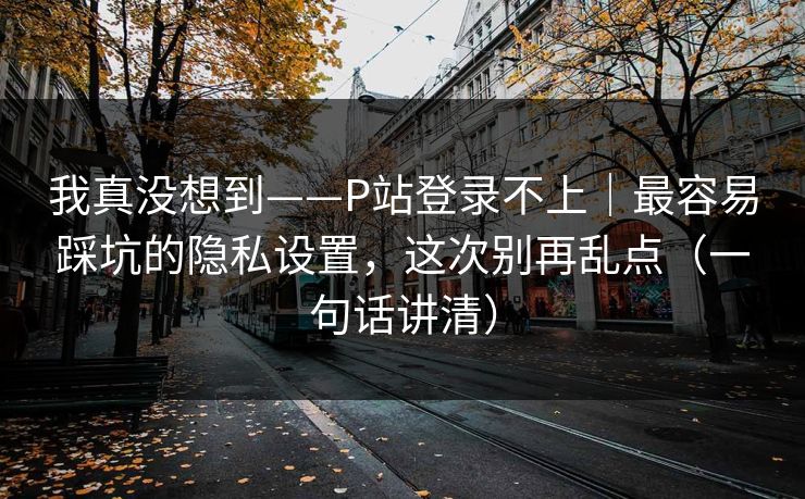 我真没想到——P站登录不上｜最容易踩坑的隐私设置，这次别再乱点（一句话讲清）