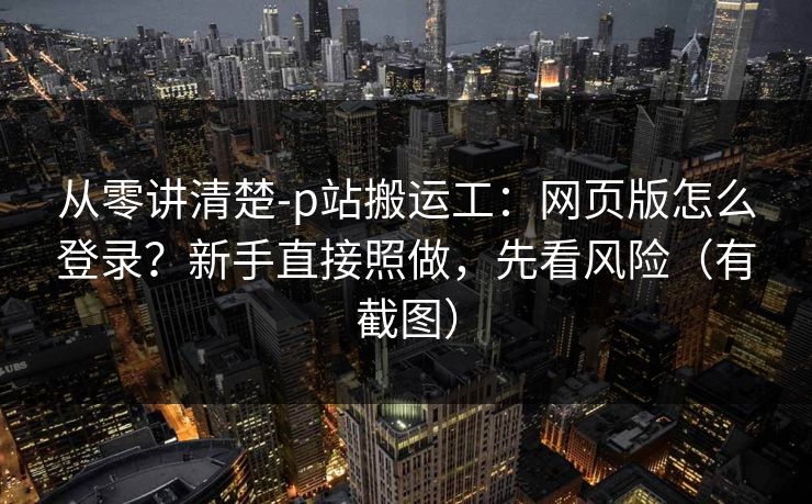 从零讲清楚-p站搬运工：网页版怎么登录？新手直接照做，先看风险（有截图）