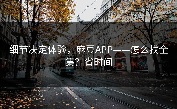 细节决定体验，麻豆APP——怎么找全集？省时间