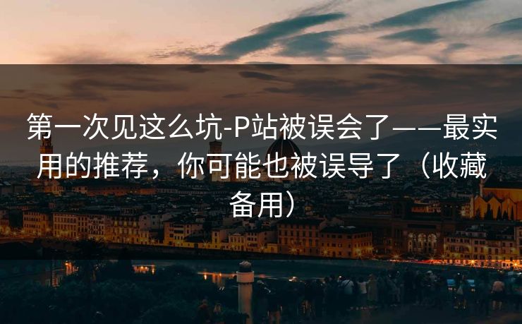 第一次见这么坑-P站被误会了——最实用的推荐，你可能也被误导了（收藏备用）